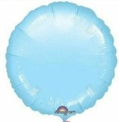 Amscan - Folieballon Rond Pastel Blauw