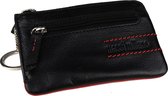 Portemonnee sleutel-etui leder Massi Miliano (A1-06-(6+36) -zwart/rood -