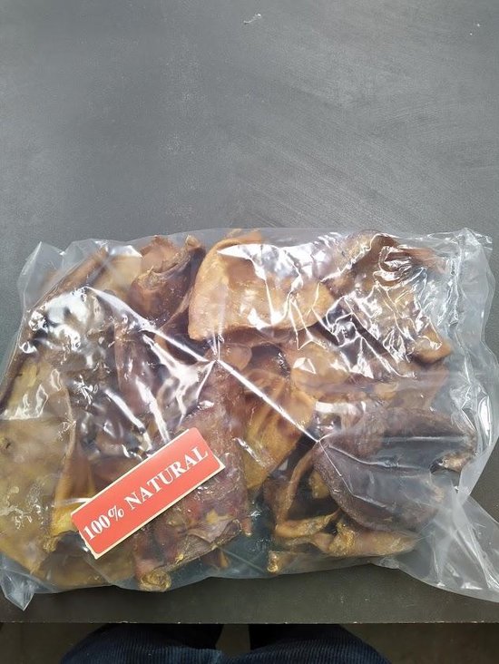 varkensoren varken oor (45gr per stuk) 10 stuks van de snackmeester 100% natuurlijk natural naturel gedroogd dried