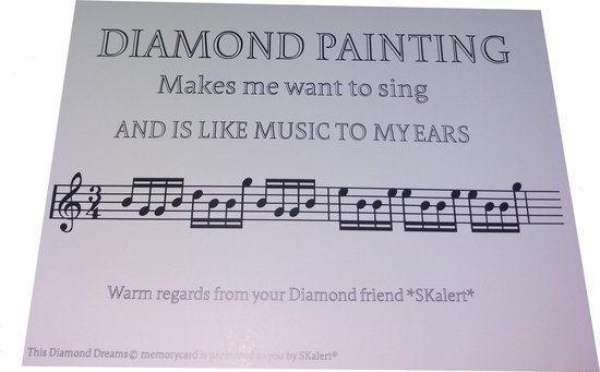 Diamond Painting opbergdoos met 28 vakjes + Memorycard Diamond Dreams SKalert® 'Music' - Merkloos