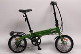 vouwfiets, folded eBike, voor metrol+auto+vakantie, 7 versnelling, alumunium, donker Groen kleur/ 20"-36V/250W