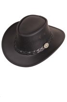 Lederen hoed Bush Scippis zwart maat XL