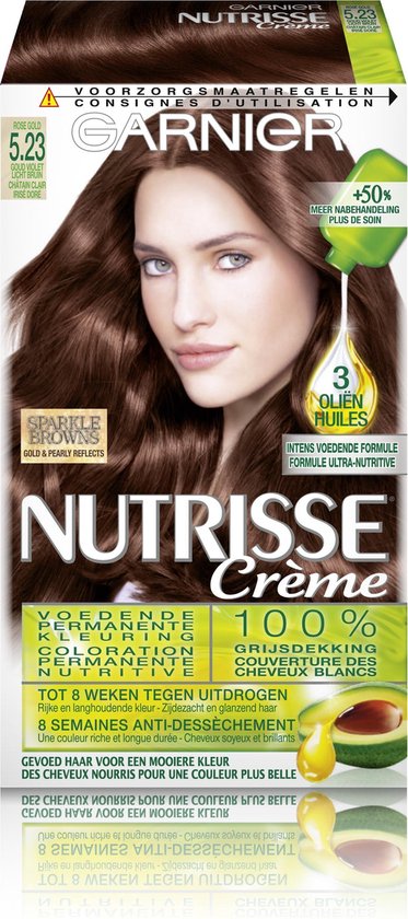 Garnier Nutrisse Crème 5.23 - Goud Lichtbruin - Haarverf | bol.com