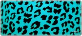 Muismat xxl gaming blauwe panterprint 90 x 40 cm - Sleevy - mousepad - Collectie 100+ designs