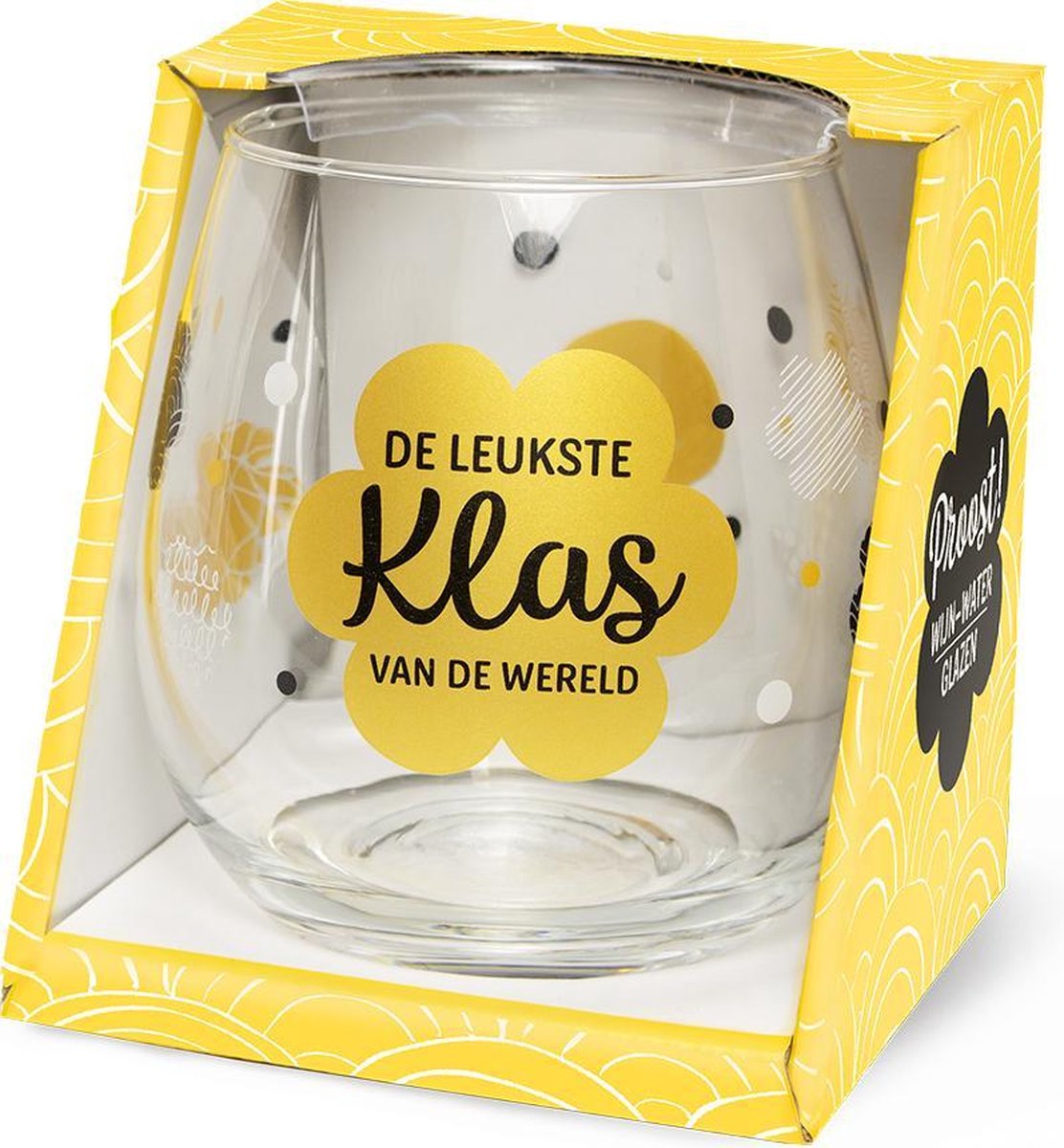 Wijn -Waterglas De leukste klas van de wereld Proost!
