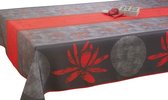 Tafelkleed anti-vlek Lotus rouge 300 x 150 cm Tafellaken - Decoratieve Tafel Accessoires - Woonkamer Decoratie - Bonne et Plus®