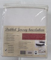 DUBBEL JERSEY HOESLAKEN | 180X200CM | WIT | 200GR/M²