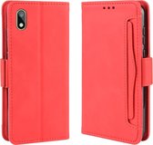 Wallet Style Skin Feel Calf Pattern Leather Case voor Huawei Y5 (2019) / Honor 8S, met apart kaartslot (rood)