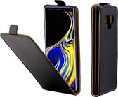 Zakelijke stijl verticale flip TPU lederen tas voor Galaxy Note9, met kaartsleuf (zwart)