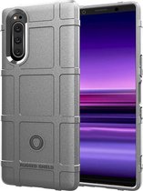 Voor Sony Xperia 5 volledige dekking schokbestendige TPU case (grijs)