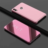 Galvaniseren Spiegel Horizontaal Flip Leren Case voor Xiaomi Redmi Note 7 / Redmi Note 7 Pro met houder (rosÃ©goud)