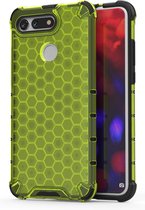 Shockproof Honeycomb PC + TPU Case voor Huawei Honor V20 (groen)