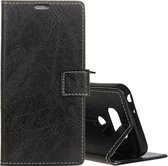 Retro Crazy Horse Texture horizontale flip lederen case voor LG V40 ThinQ, met houder & kaartsleuven & portemonnee & fotolijst (zwart)