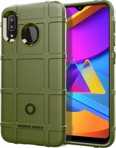 Voor Galaxy M10s Full Coverage Shockproof TPU Case (Army Green)