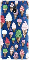 Voor Xiaomi Redmi 8A Painted TPU beschermhoes (ijs)