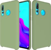 Effen kleur vloeibare siliconen dropproof beschermhoes voor Huawei Nova 4 (groen)