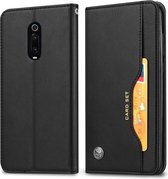 Kneed huidtextuur Horizontale flip lederen tas voor Xiaomi Redmi K20 / K20 Pro / Xiaomi 9T / Xiaomi 9T Pro, met fotolijst en houder & kaartsleuven & portemonnee (zwart)