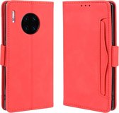 Wallet Style Skin Feel Calf Pattern lederen tas voor Huawei Mate 30 Pro, met apart kaartslot (rood)