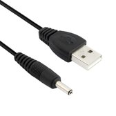 USB Male naar DC 3,5 x 1,35 mm voedingskabel, lengte: 50 cm (zwart)