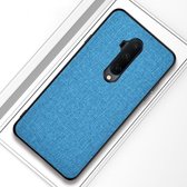 Voor OnePlus 7T Pro schokbestendige doektextuur PC + TPU beschermhoes (blauw)