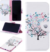 Gekleurde tekening Boompatroon Horizontaal Flip Leren Case voor Xiaomi Redmi Note 7 / Redmi Note 7 Pro, met houder & kaartsleuven & portemonnee