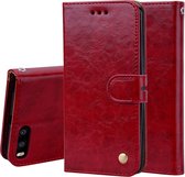 Business Style Oil Wax Texture Horizontal Flip Leather Case voor Geschikt voor Xiaomi Mi 6, met houder & kaartsleuven & portemonnee (rood)