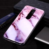 Marmeren patroon Soft TPU Case voor Nokia 6.1 Plus (Nokia X6) (paars)