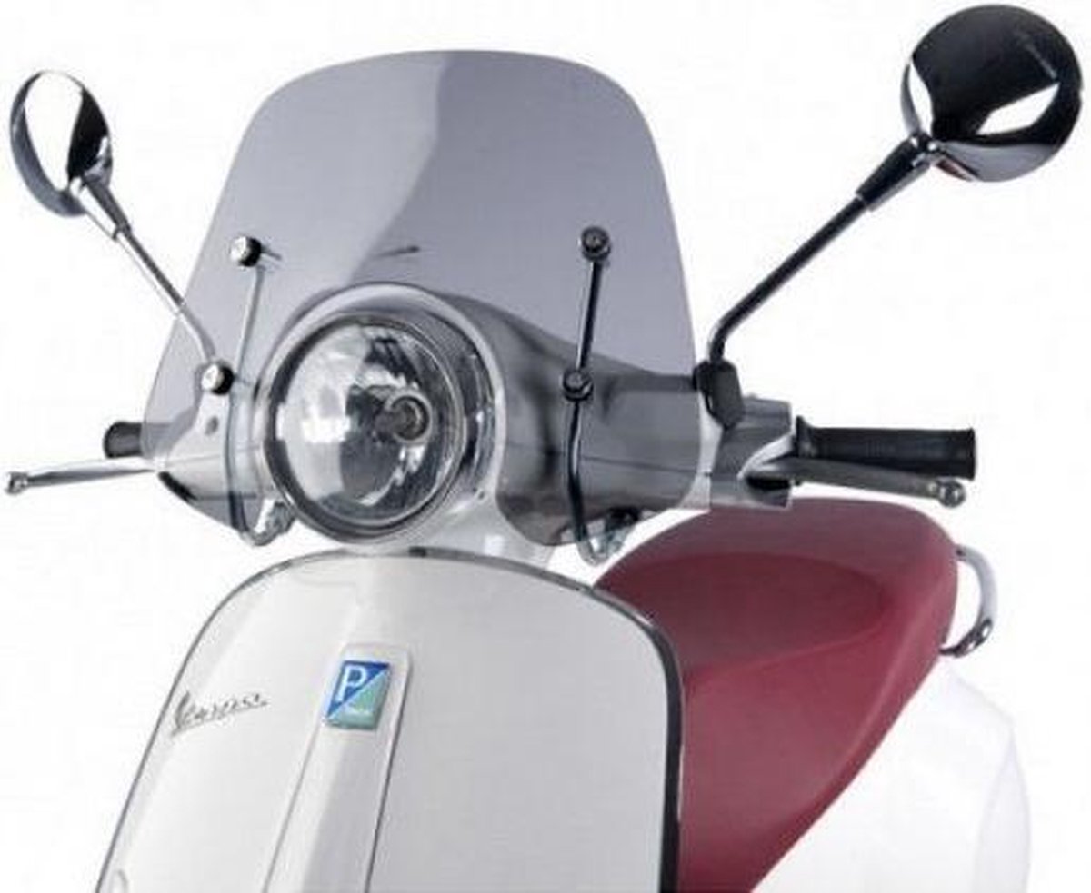 Windscherm Vespa primavera smoke laag 34cm origineel inclusief bevestigingsmaterialen