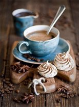 Diamond painting 40x50cm Koffie