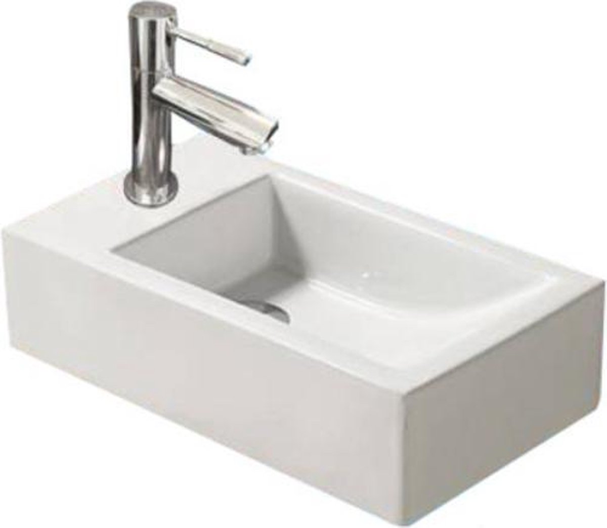 Blue Napels mini fontein keramiek 36.5x18x9 cm wit links
