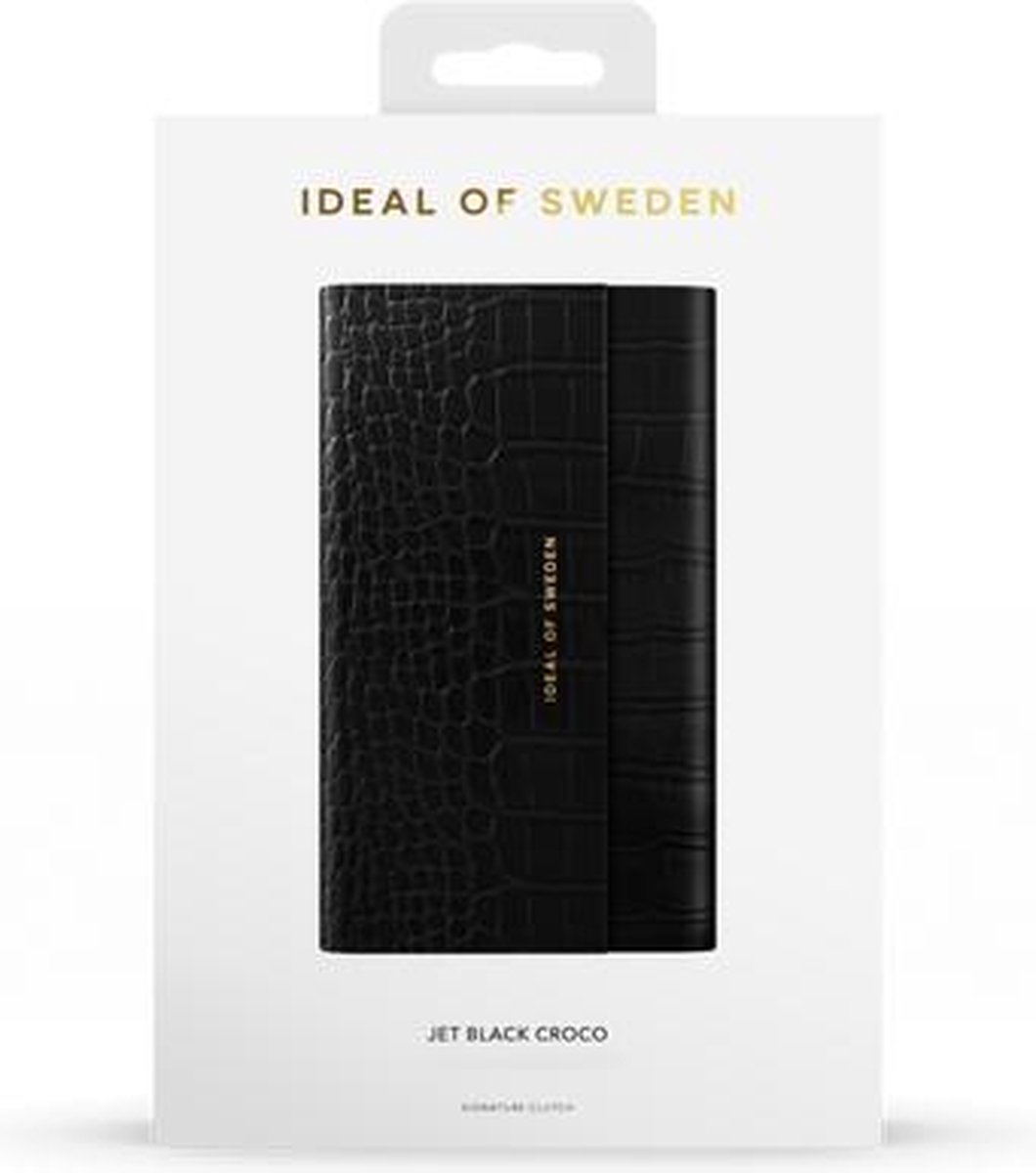 iDeal of Sweden Signature Clutch voor iPhone 8/7/6/6s/SE Jet Black Croco