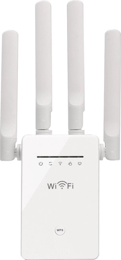 Wifi Versterker + Internet Kabel - Repeater - 1200Mbps - 2.4 & 5Ghz -  Draadloos - Wit | bol.com