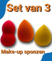 Beauty Blender Set van 3 Make Up Sponzen  Foundation Concealer - Blush Make Up Spons  Poeder Fond De Teint  Cadeau Voor Haar - Kerstcadeau
