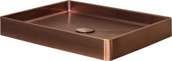 Vanity wastafel 52x41x7 Copper / Koper, incl. vaste plug 181022 | bol.com