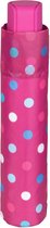 Perletti Paraplu Stippen Dames 96 Cm Microfiber Roze