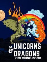 Unicorns and Dragons Coloring Book