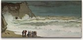 Handgeschilderd schilderij Olieverf op Canvas - Claude Monet 'Ruige Zee bij La Rochelle'
