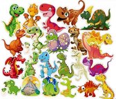 50 stuks stickers dinosaurussen 3-8 cm Mix voor raam, muur, telefoon, laptop etc.