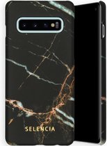 Selencia Maya Fashion Backcover Samsung Galaxy S10 hoesje - Marble Black