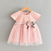 Baby feestjurk roze maat 68