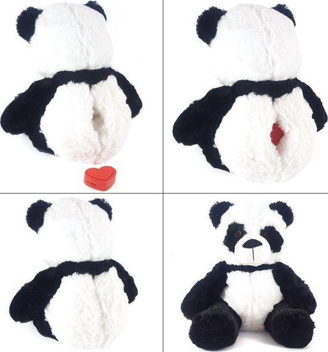 Knuffel met jouw ingesproken bericht [MP3 + Microfoon] | Panda knuffel 45cm | Inclusief Voice Recorder | Cadeau: Valentijn – Moederdag – Vaderdag – Kraamcadeau | Knuffel met geluid met jouw eigen stem | Knuffel Boodschap – Message in a Cuddle — afbeelding 2