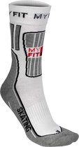 Myfit Sportsokken - Maat 39-42 - Unisex - wit/grijs/rood/zwart