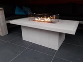 Table à feu Tree 80x150x50 en bois d'échafaudage White Wash de votre table à feu