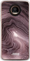 Motorola Moto Z Force Hoesje Transparant TPU Case - Purple Marble #ffffff
