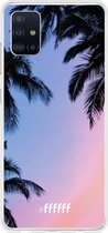 Samsung Galaxy A51 Hoesje Transparant TPU Case - Sunset Palms #ffffff