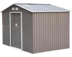 Tuinhuis metaal - Metalen gereedschapsschuur - Tuinberging - 277 x 191 x 192 cm - Grijs