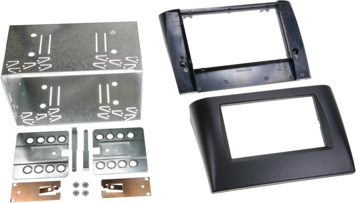 2-DIN Paneel geschikt voor Fiat Stilo 2001-2008 Kleur: Zwart