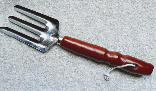 Coffret avec outils de jardin solides Manche en bois Vernis teck, 3 pièces * Handgemaakt *