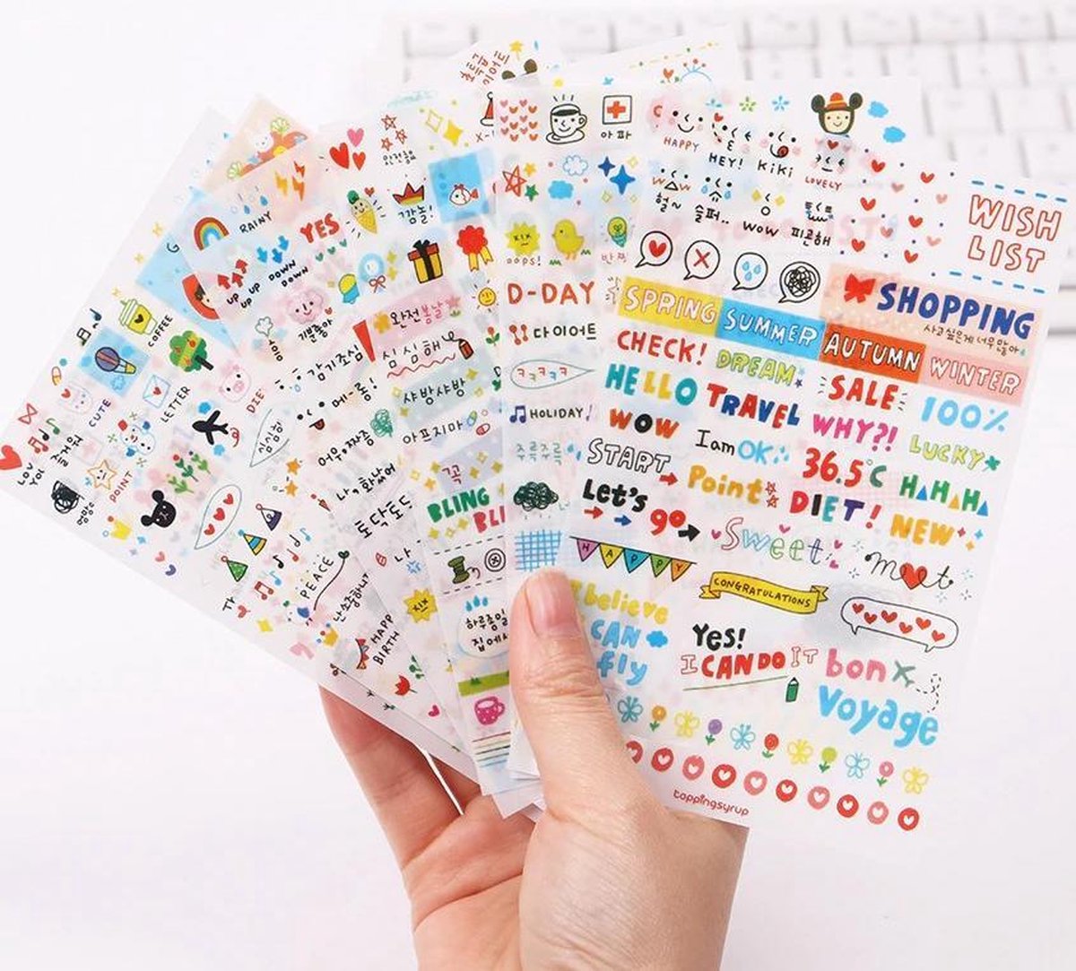 Bullet Journal Stickers |  Stickers & Decoratie| Dagboek/Agenda/Planner/Notebook | - Toppingsyrup