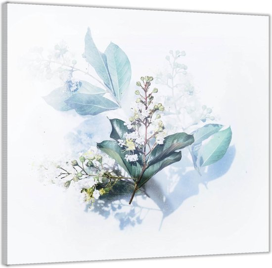Acrylglas –Bloemen Takjes– 80x80 (Wanddecoratie op Acrylglas)